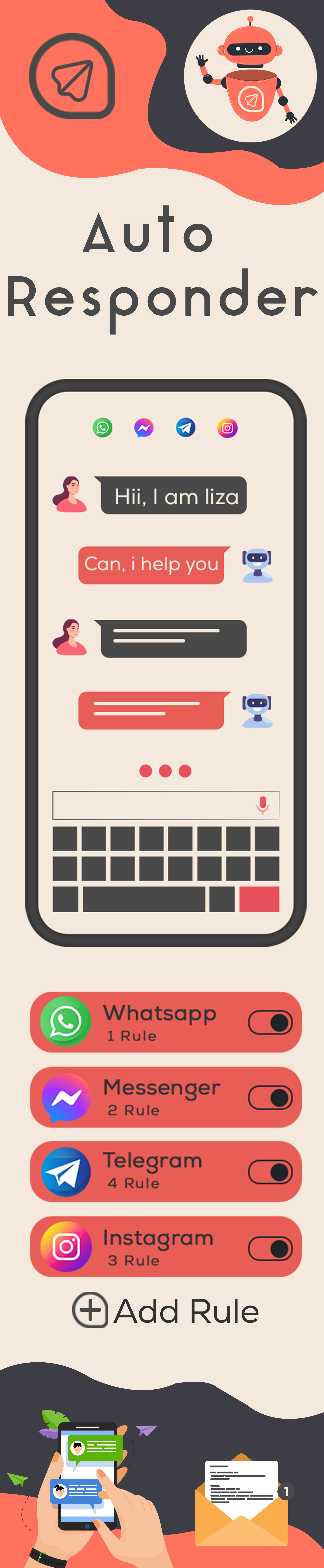 Auto Respond ALL Social Media - Auto Reply Chat Bot - Autoresponder - AutoResponder for WhatsApp